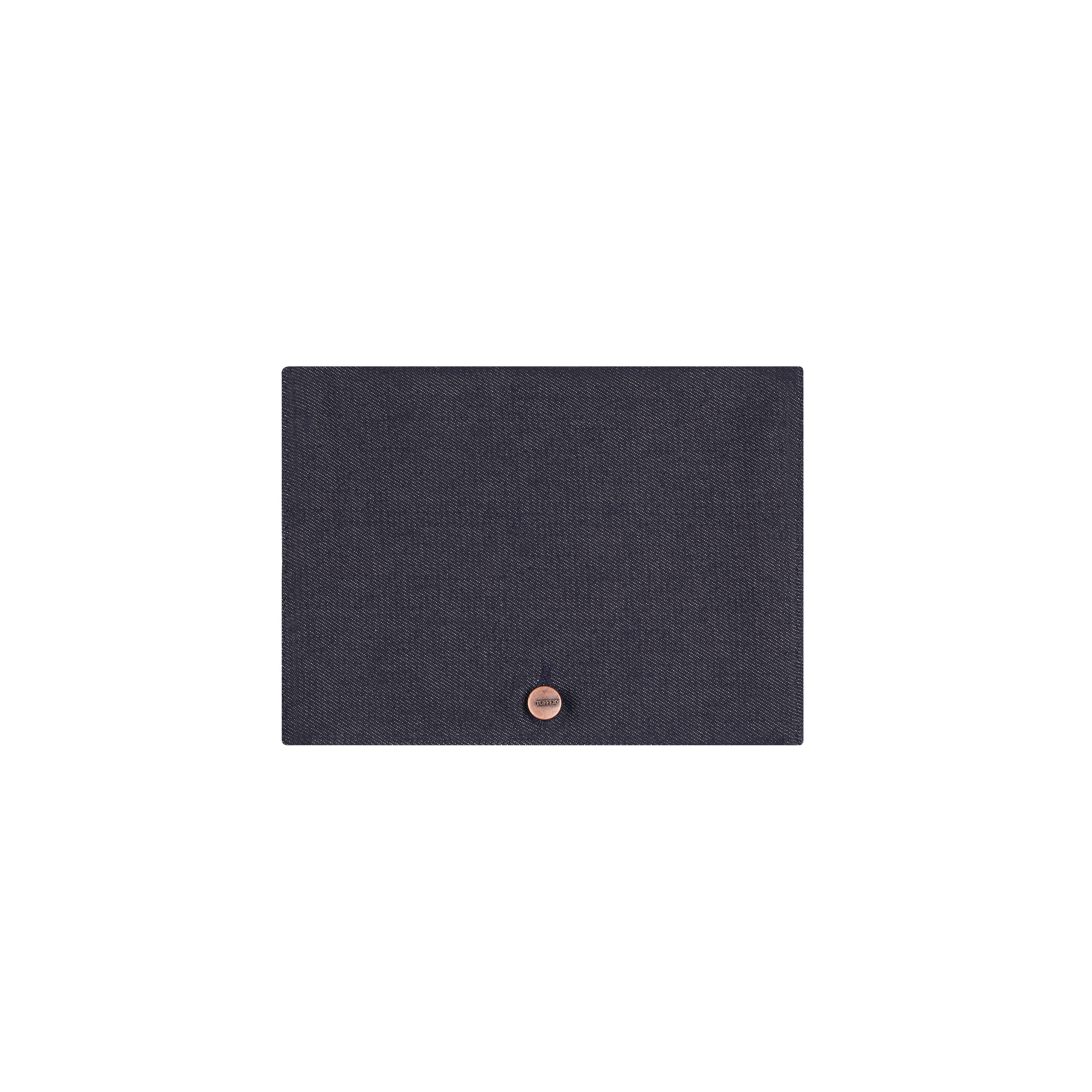 Gants homme en cuir noir et jean doublé cachemire | Atelier Tuffery