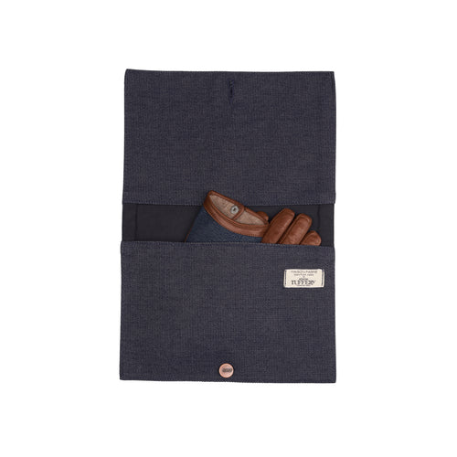 Men's brown leather gloves and cashmere-lined jeans - Atelier Tuffery