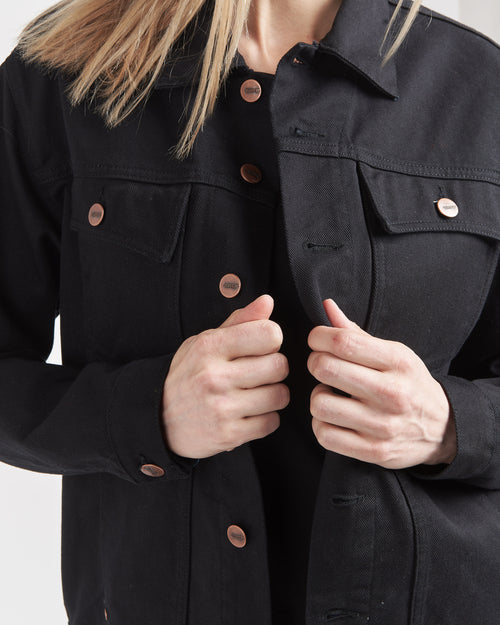 Blouson unisexe en jean Noir - Le Tuff’s - Atelier Tuffery