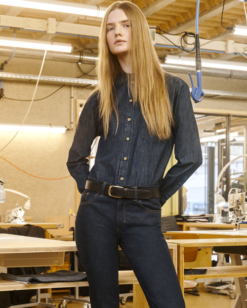 レディースストレートシャツ ローデニム - Aubrac - Atelier Tuffery
