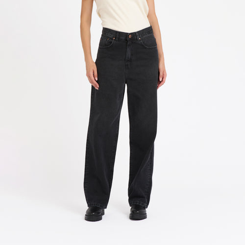 Jean femme baggy Noir Délavé - Gaspard - Atelier Tuffery