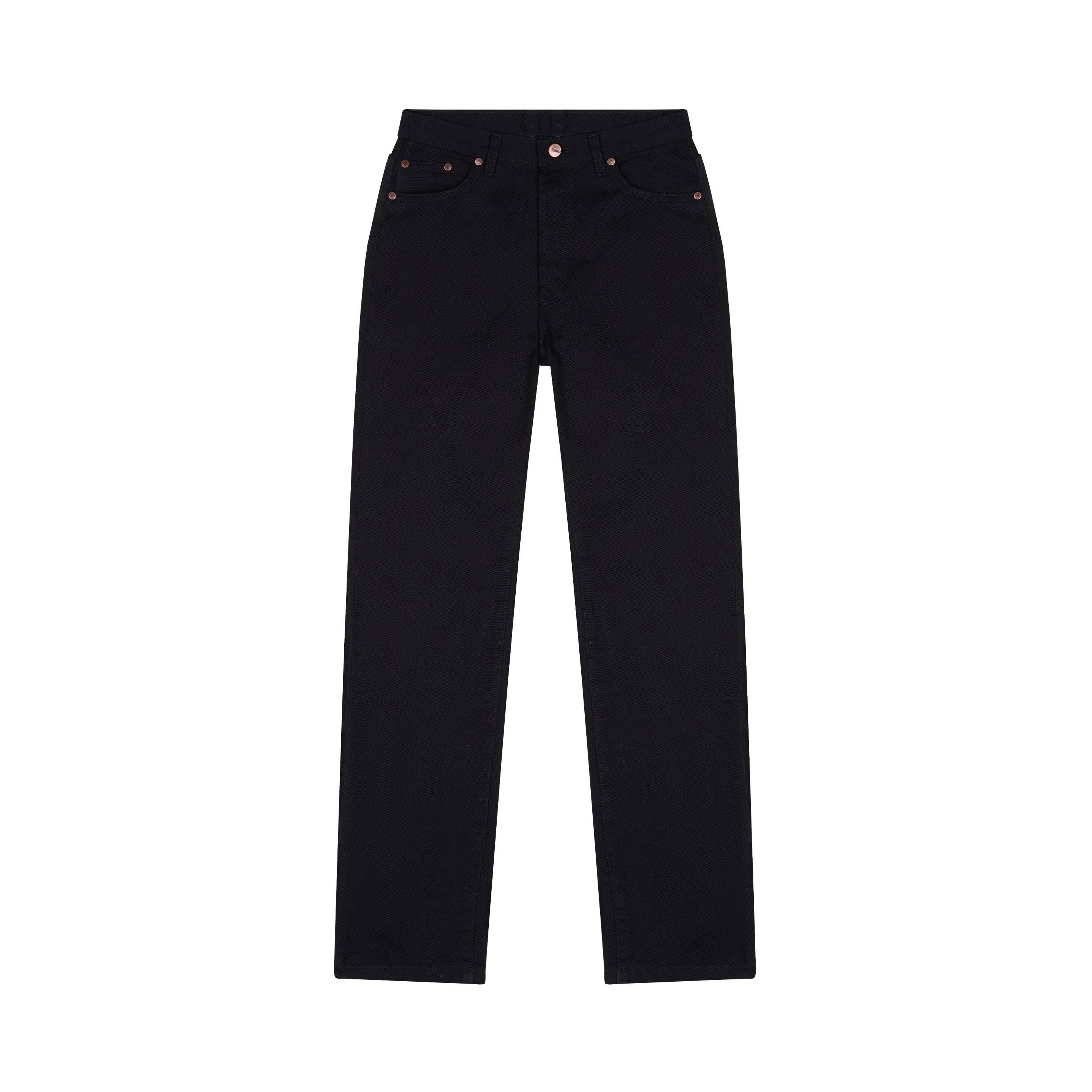 Women's straight high-waisted black jeans - Apolline | Atelier Tuffery