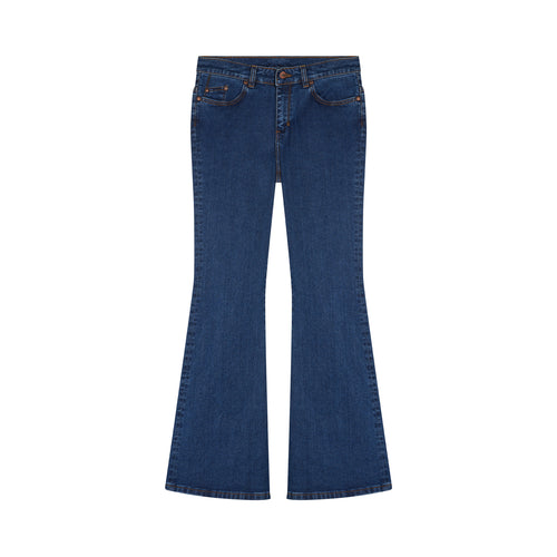 Jean femme flare taille semi-haute Stonewashed - Margot - Atelier Tuffery