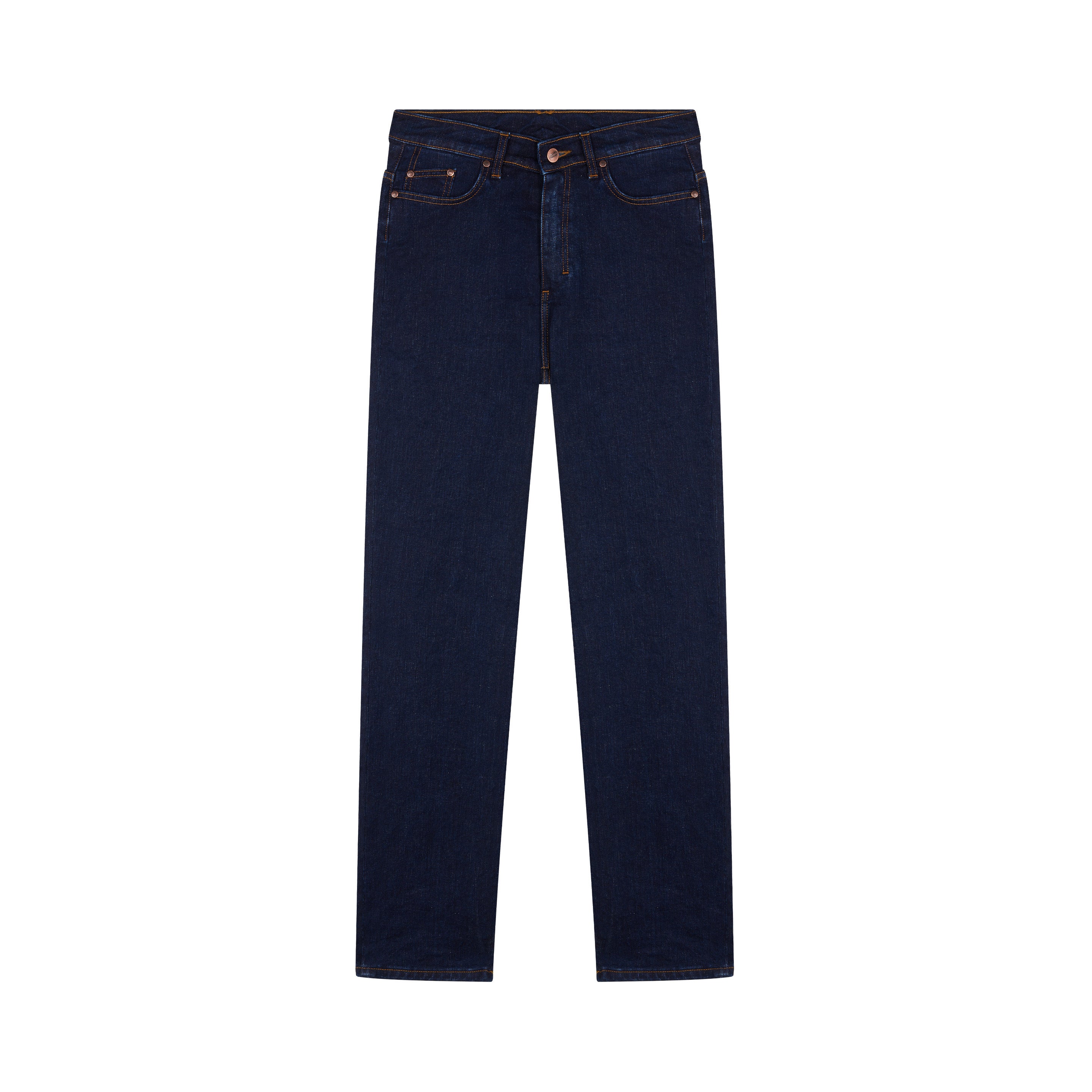 Straight men's high-waisted raw flex jeans | Atelier Tuffery