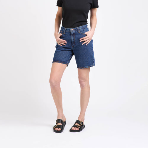 Short femme taille haute en jean Stonewashed - Aimé - Atelier Tuffery
