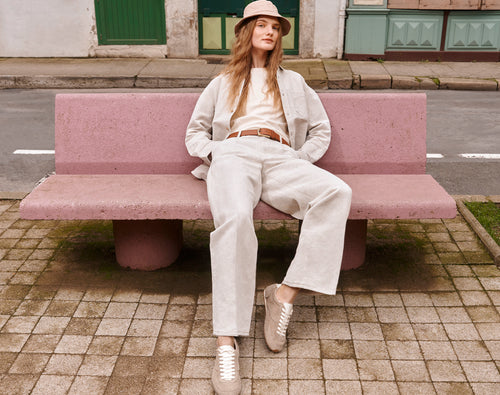 レディース ハイウエスト ストレートパンツ ナチュラルヘンプ - Gabi - Atelier Tuffery