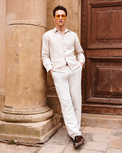 Chemise homme droite en Chanvre Naturel - Aubrac - Atelier Tuffery