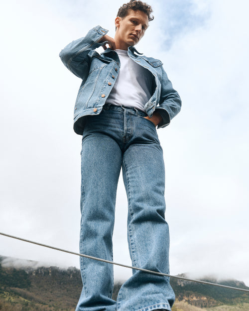 Light high waist straight men's jeans - Atelier Tuffery