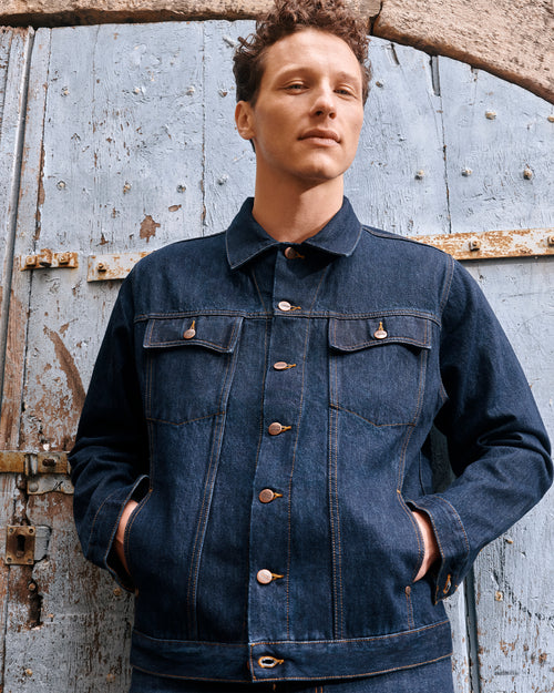 Mixed raw denim jacket - Atelier Tuffery