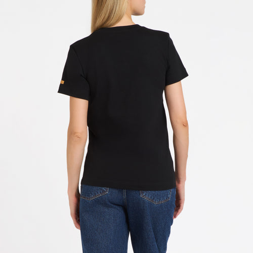 T-shirt Femme 100% Coton Bio Noir - Atelier Tuffery