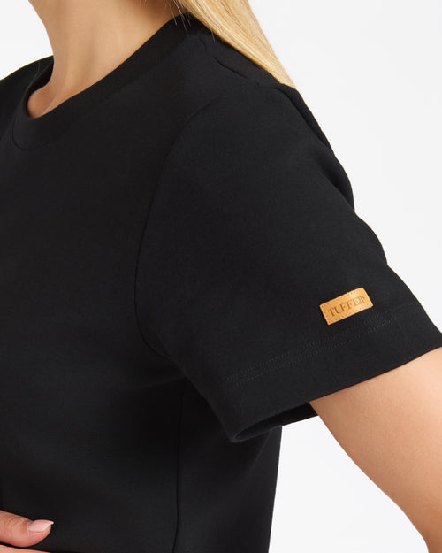 T-shirt Femme 100% Coton Bio Noir - Atelier Tuffery