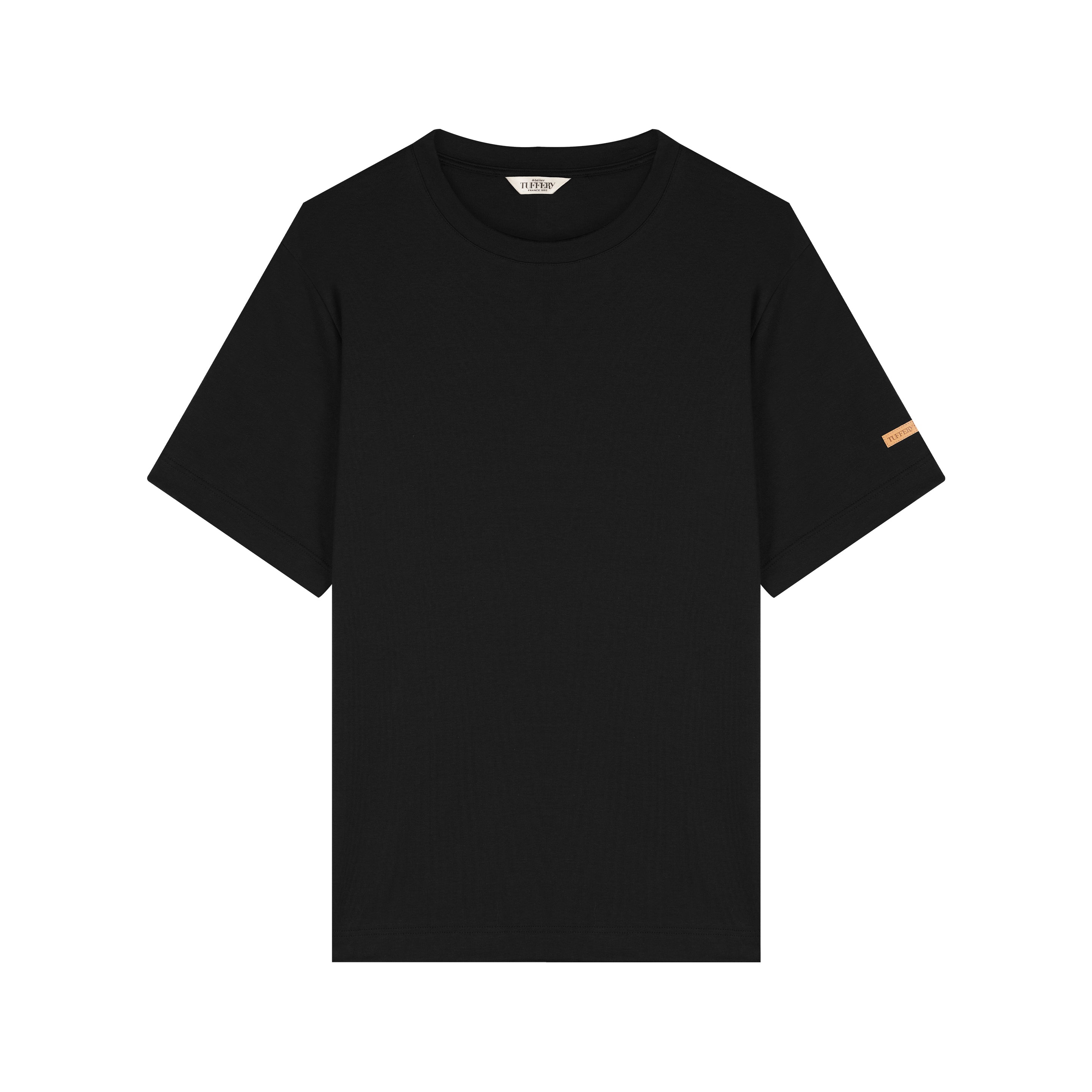 Men's T-shirt 100% Organic Cotton Black | Atelier Tuffery