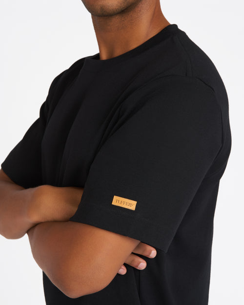 Men's T-shirt 100% Organic Cotton Black - Atelier Tuffery