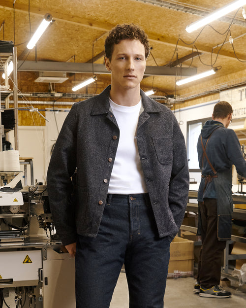 French Wool unisex denim jacket - Atelier Tuffery
