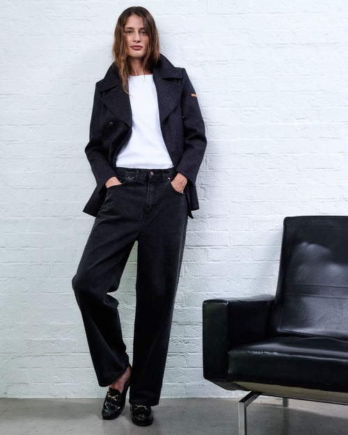 Jean femme baggy Noir Délavé - Gaspard - Atelier Tuffery