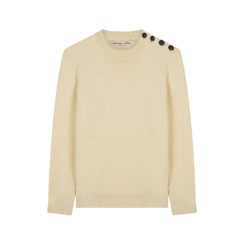 Pull homme en laine Écru – SAINT JAMES x Atelier TUFFERY – Patrimoine - Atelier Tuffery
