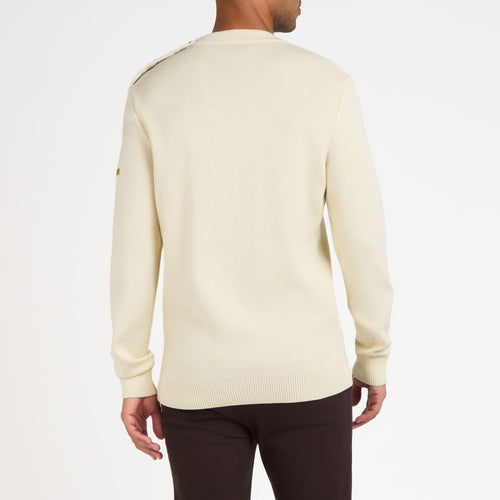 Pull homme en laine Écru – SAINT JAMES x Atelier TUFFERY – Patrimoine - Atelier Tuffery