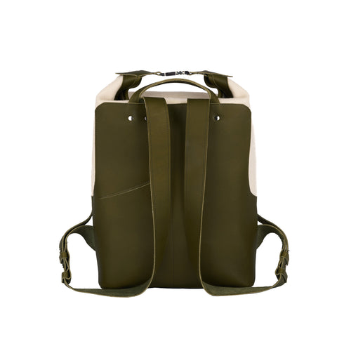 Sac à dos cuir & laine Écru - Atelier Tuffery