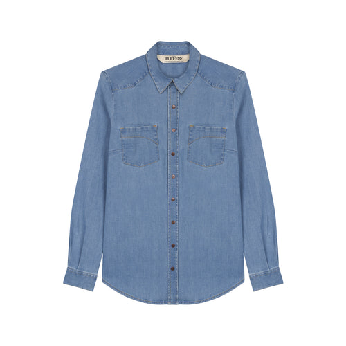 Chemise femme en jean Clair - Cévennes - Atelier Tuffery