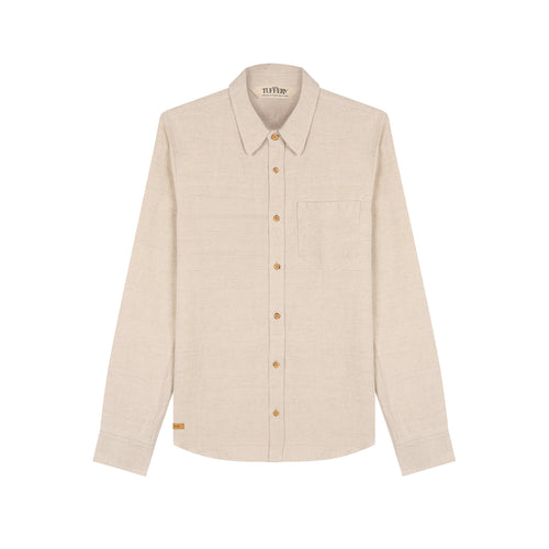 メンズ ストレートシャツ ナチュラルヘンプ - Aubrac - Atelier Tuffery