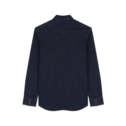 メンズ デニムシャツ インディゴブルー - Cévennes - Atelier Tuffery