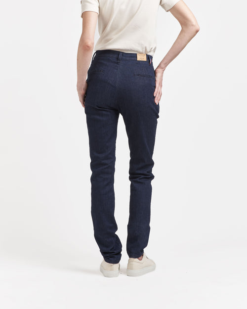 Chino femme ajusté taille haute Brut Coton Bio - Léonie - Atelier Tuffery