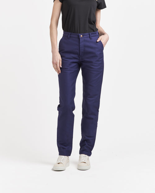 Moleskine high-waisted women's fitted chinos - Atelier Tuffery