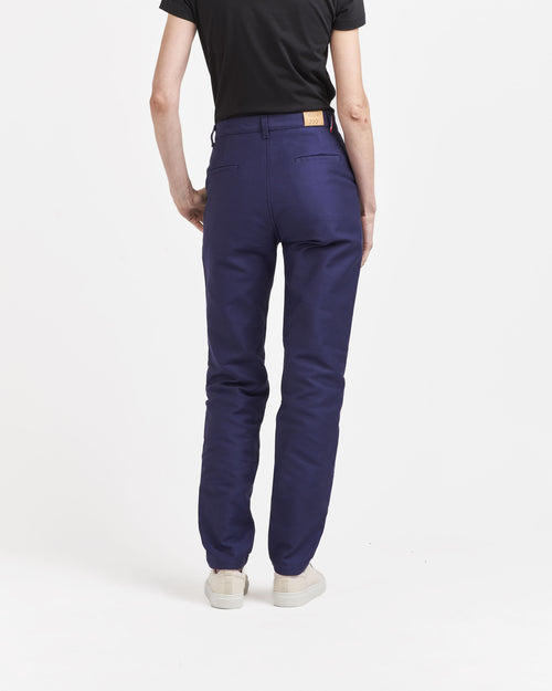 Moleskine high-waisted women's fitted chinos - Atelier Tuffery