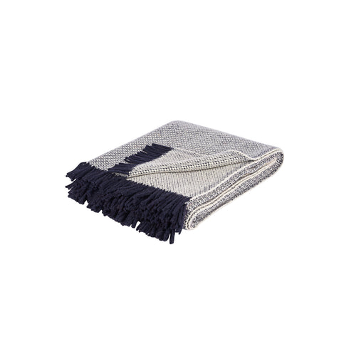 Plaid en Laine Naturelle de Lozère - Motif Grosse côte - Atelier Tuffery