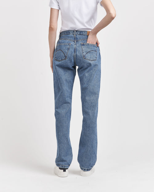 Jean femme droit taille haute Clair - Apolline - Atelier Tuffery