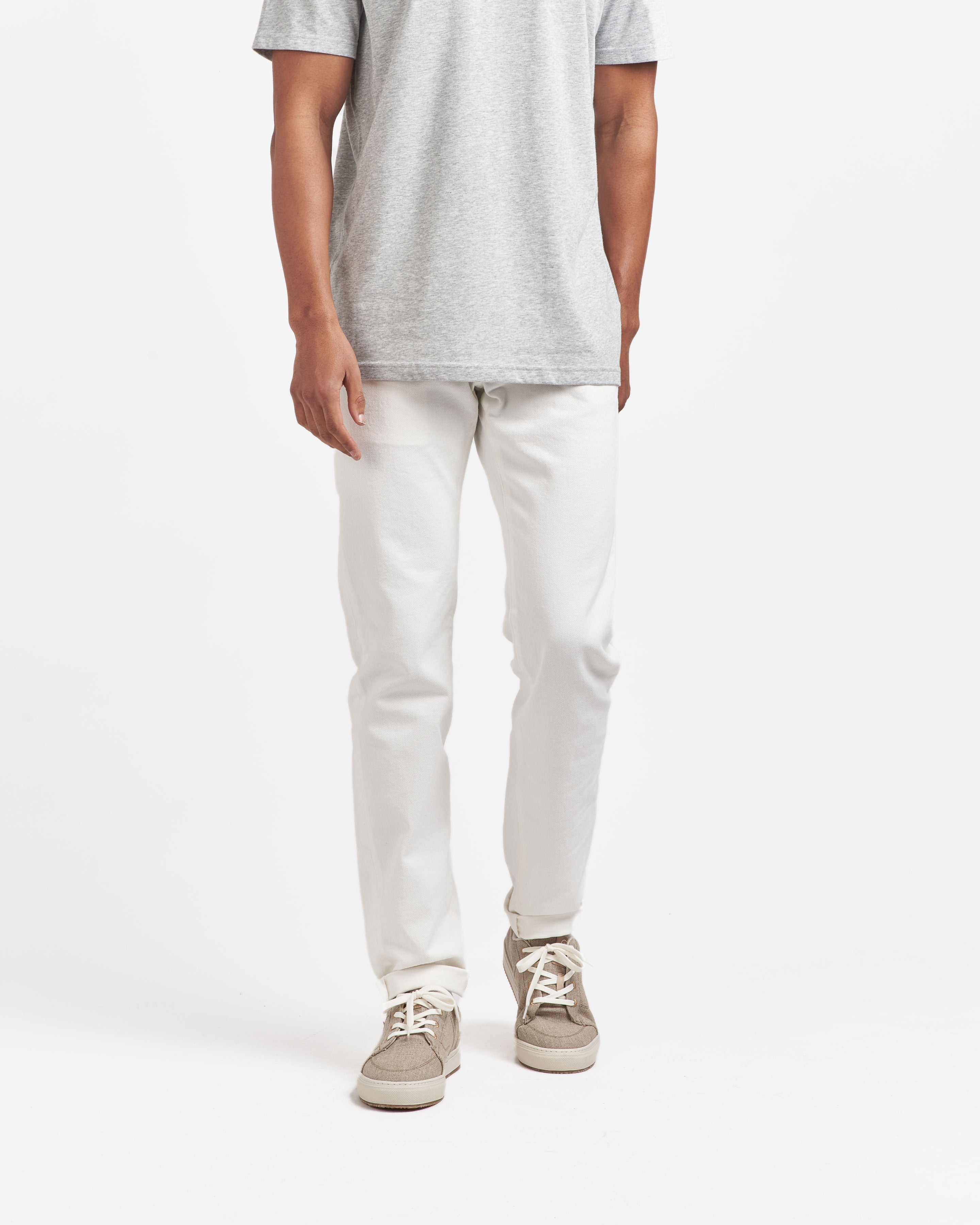 Jean homme droit ajusté Blanc | Atelier Tuffery