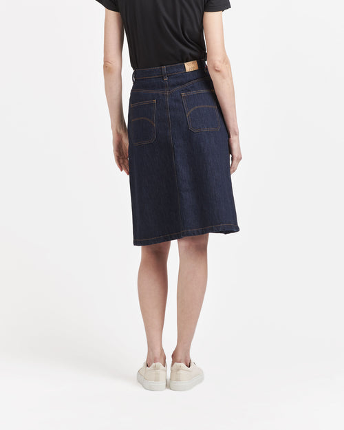 Raw denim trapeze skirt - Atelier Tuffery