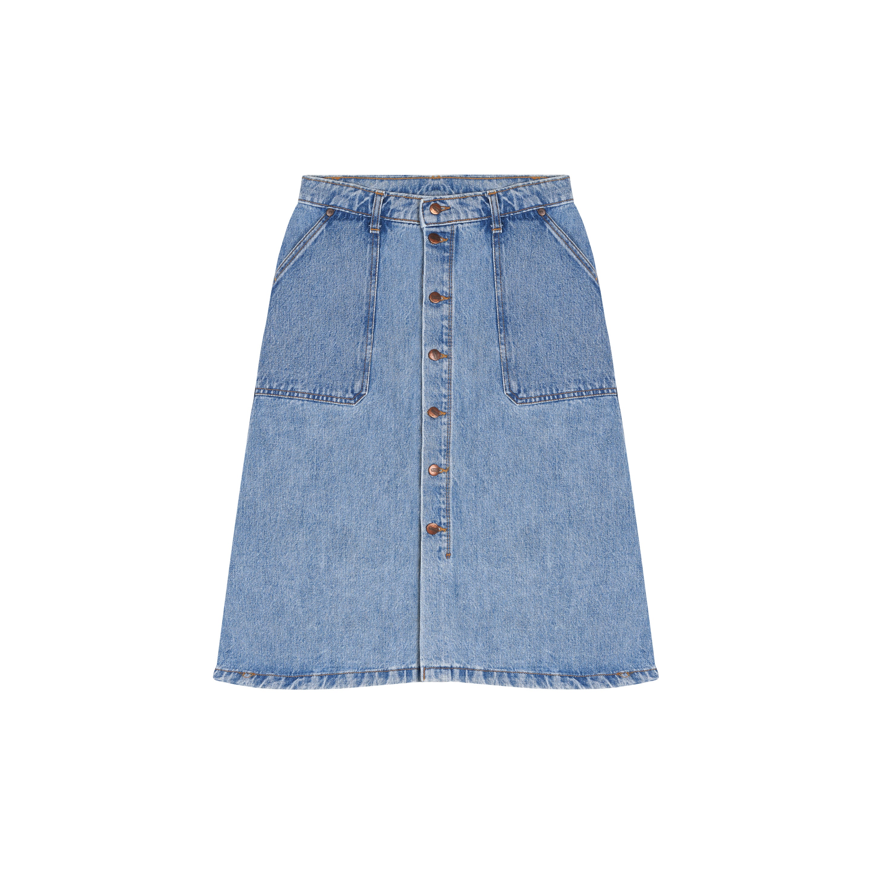 Light denim trapeze skirt | Atelier Tuffery
