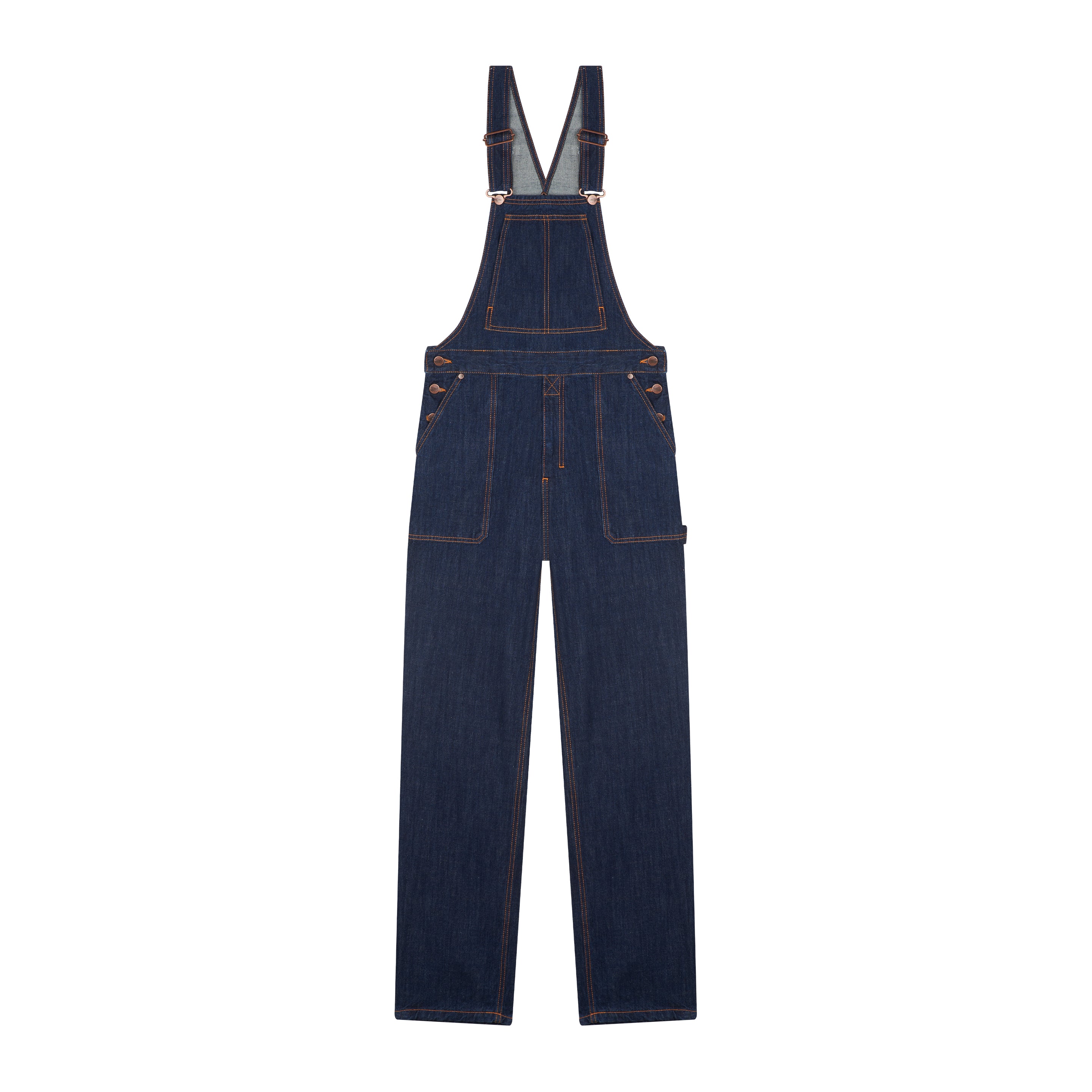 Salopette unisexe jean Bio Indigo Naturel - André | Atelier Tuffery