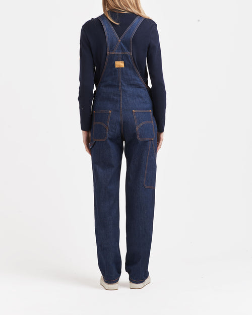 Salopette unisexe jean Bio Indigo Naturel - André - Atelier Tuffery