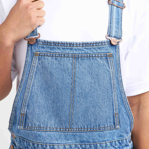 Unisex light denim overalls - André - Atelier Tuffery