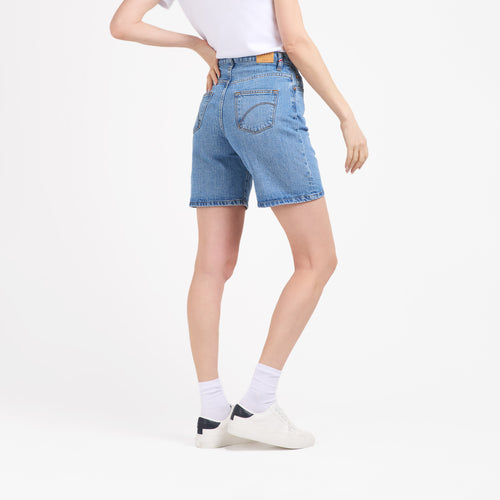 レディース ハイウエスト デニムショートパンツ ライトブルー - Aimé - Atelier Tuffery