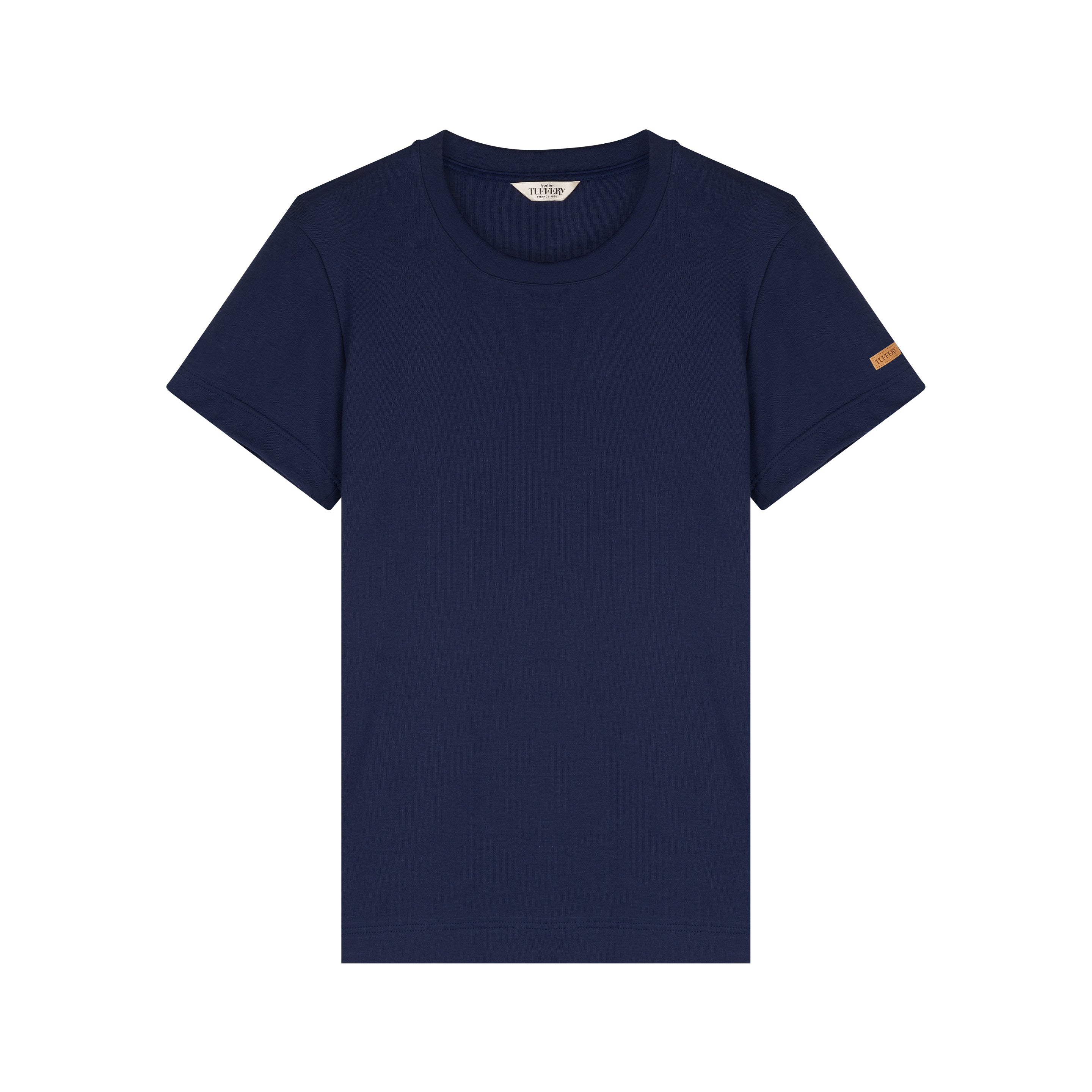 Women's navy blue 100% organic cotton T-shirt | Atelier Tuffery