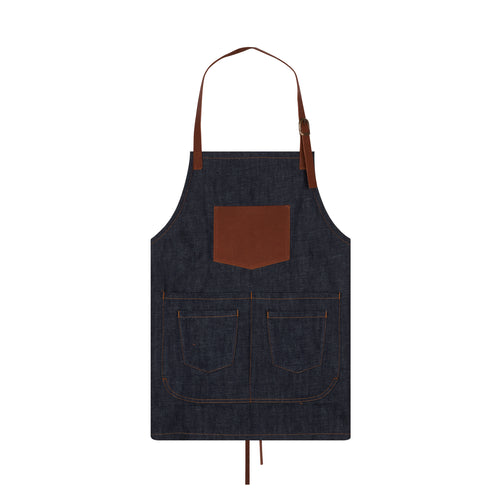 Short raw denim apron - Atelier Tuffery