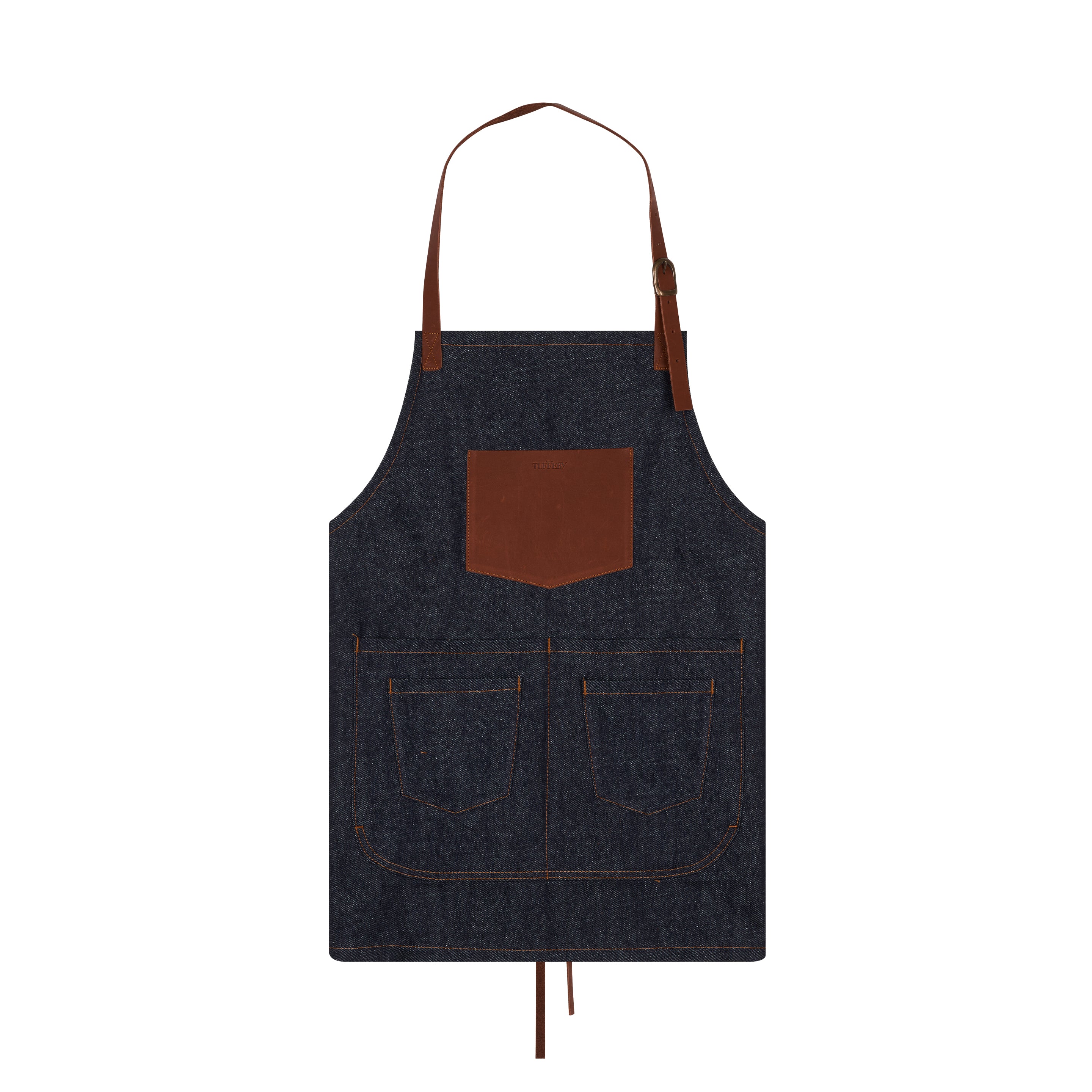 Short raw denim apron | Atelier Tuffery