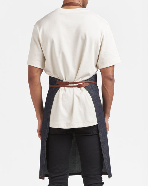Long raw denim apron - Atelier Tuffery