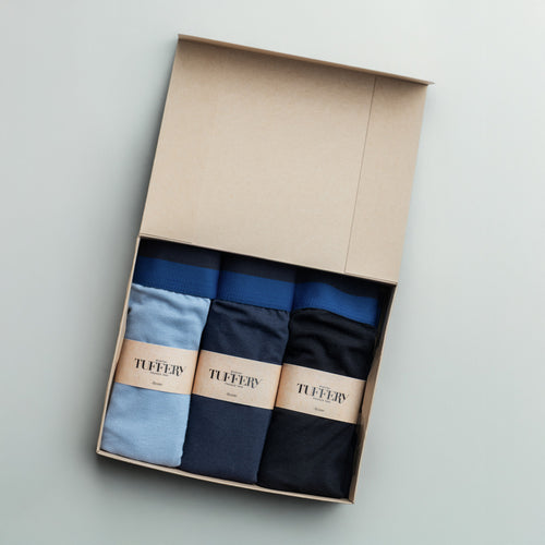 Trois Boxers en coton bio - Coffret Cadeau - Atelier Tuffery