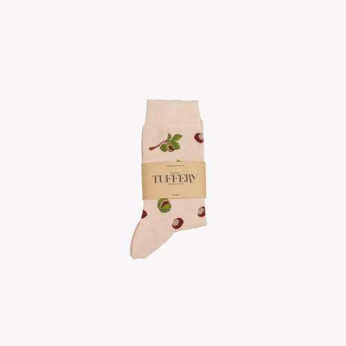 Beige unisex thin socks - Atelier Tuffery