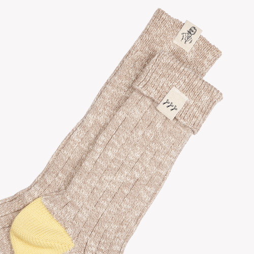 Yellow unisex thick socks - Atelier Tuffery