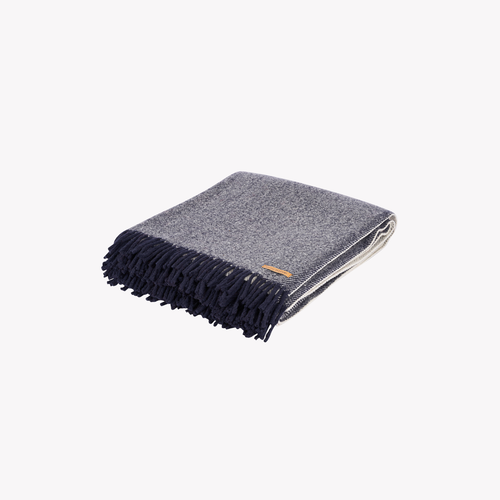 Plaid in Natural Wool from Lozère - Twill Pattern - Atelier Tuffery