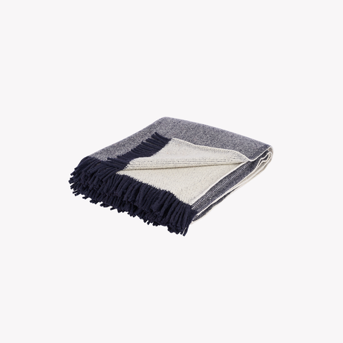 Plaid in Natural Wool from Lozère - Twill Pattern - Atelier Tuffery