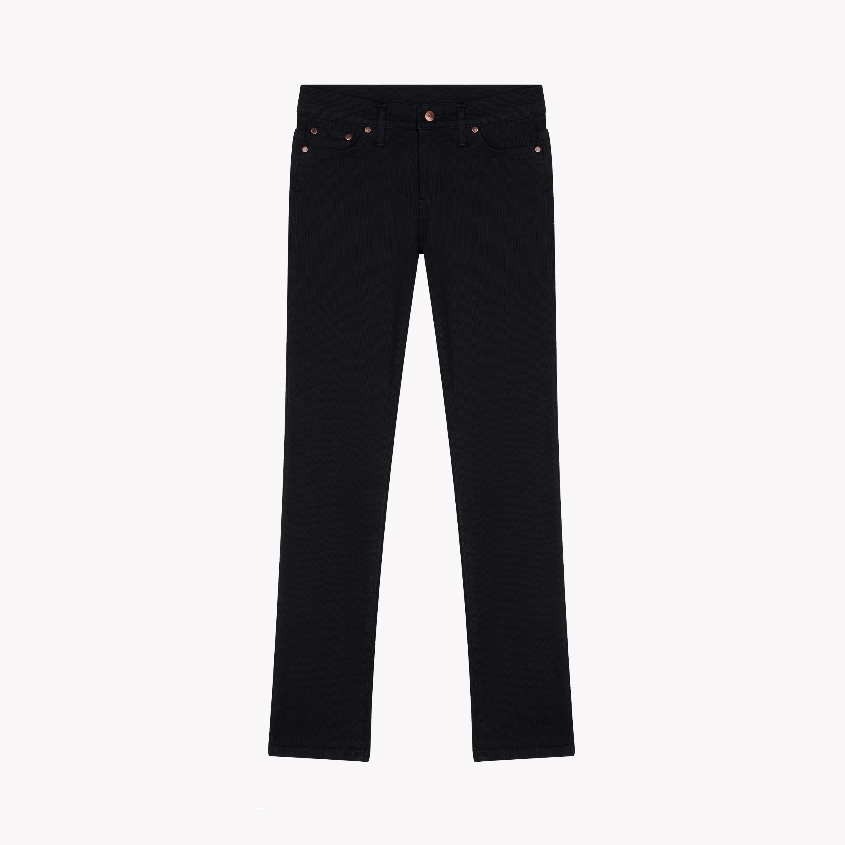 Jean femme droit ajusté Noir - Augusta | Atelier Tuffery