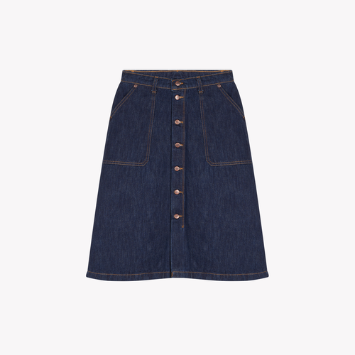 Raw denim trapeze skirt - Atelier Tuffery