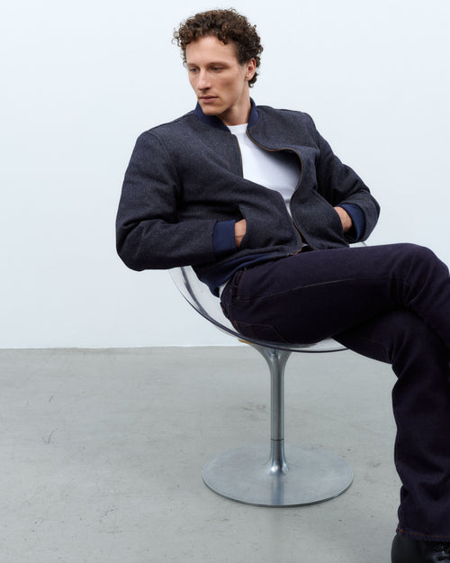 Bombers homme oversize en laine française - Gévaudan - Atelier Tuffery