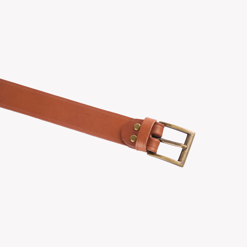 Men's Brown French Leather Belt - Atelier Tuffery